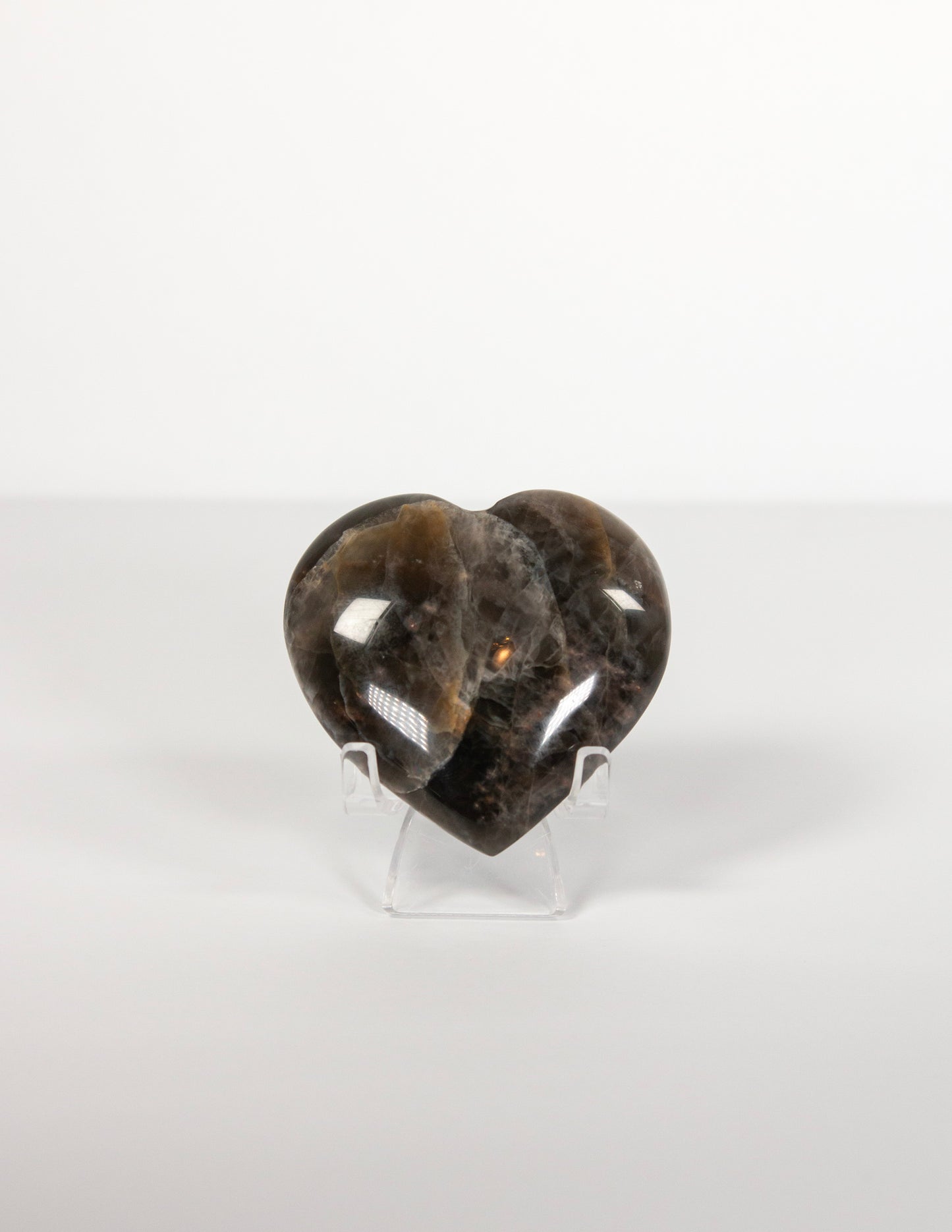 Black Moonstone Heart