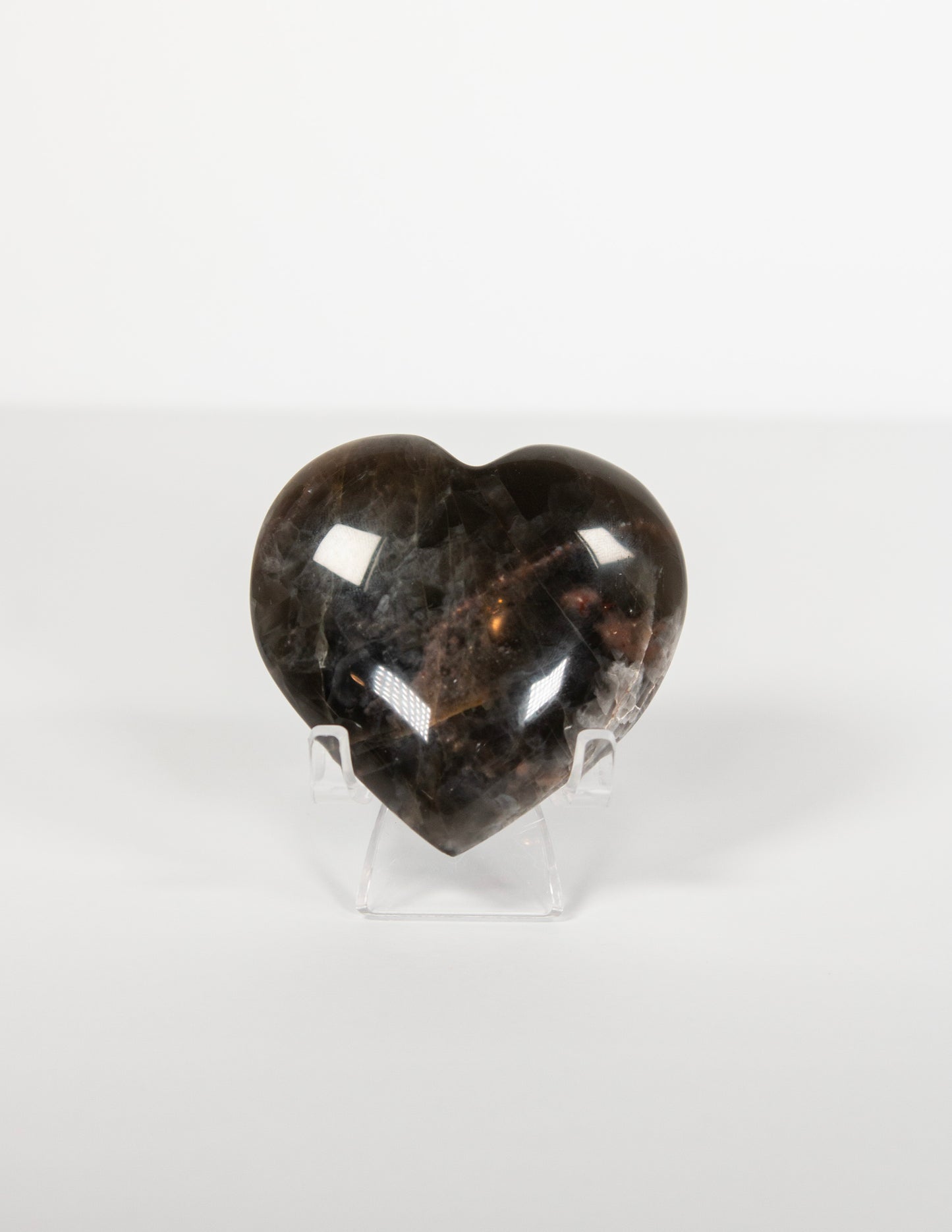 Black Moonstone Heart