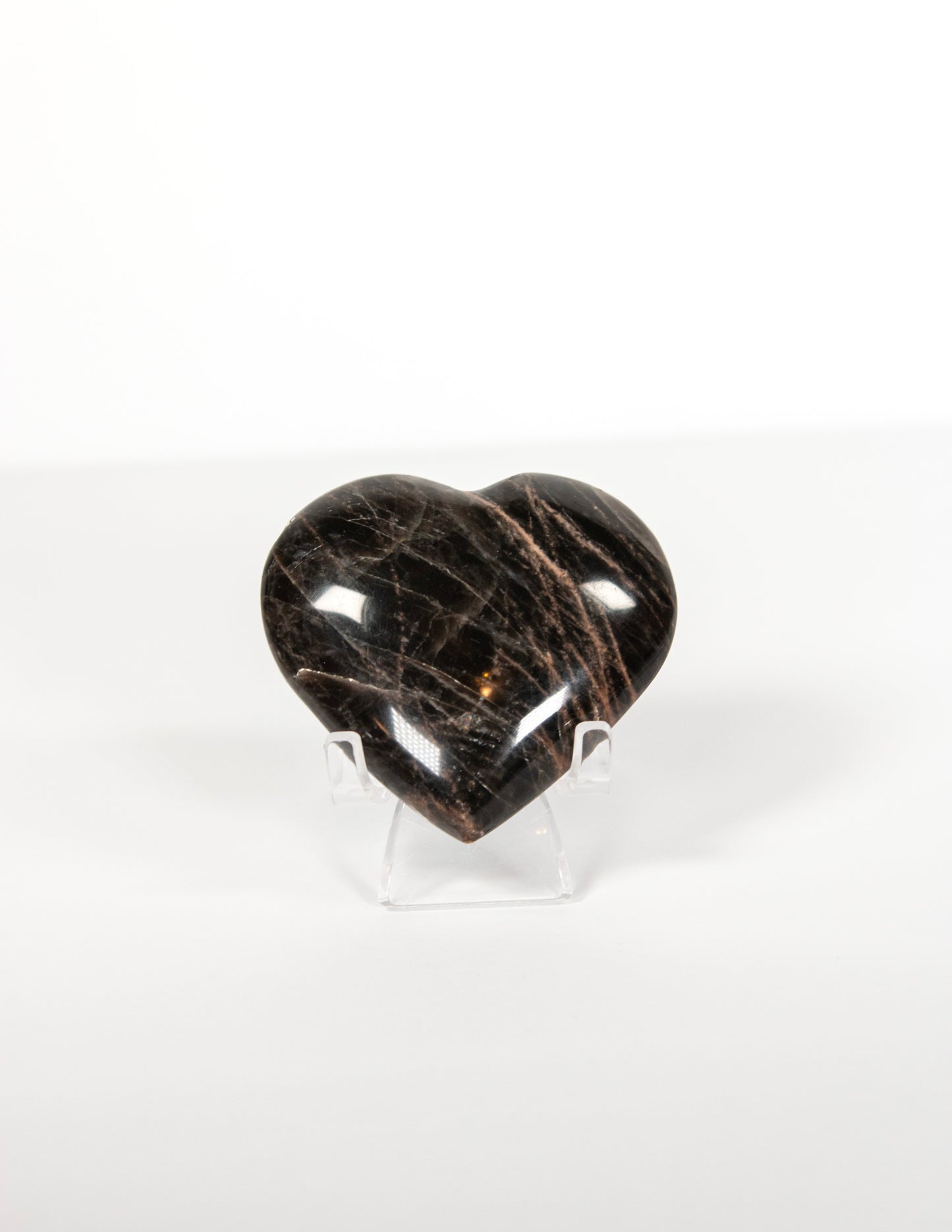 Black Moonstone Heart