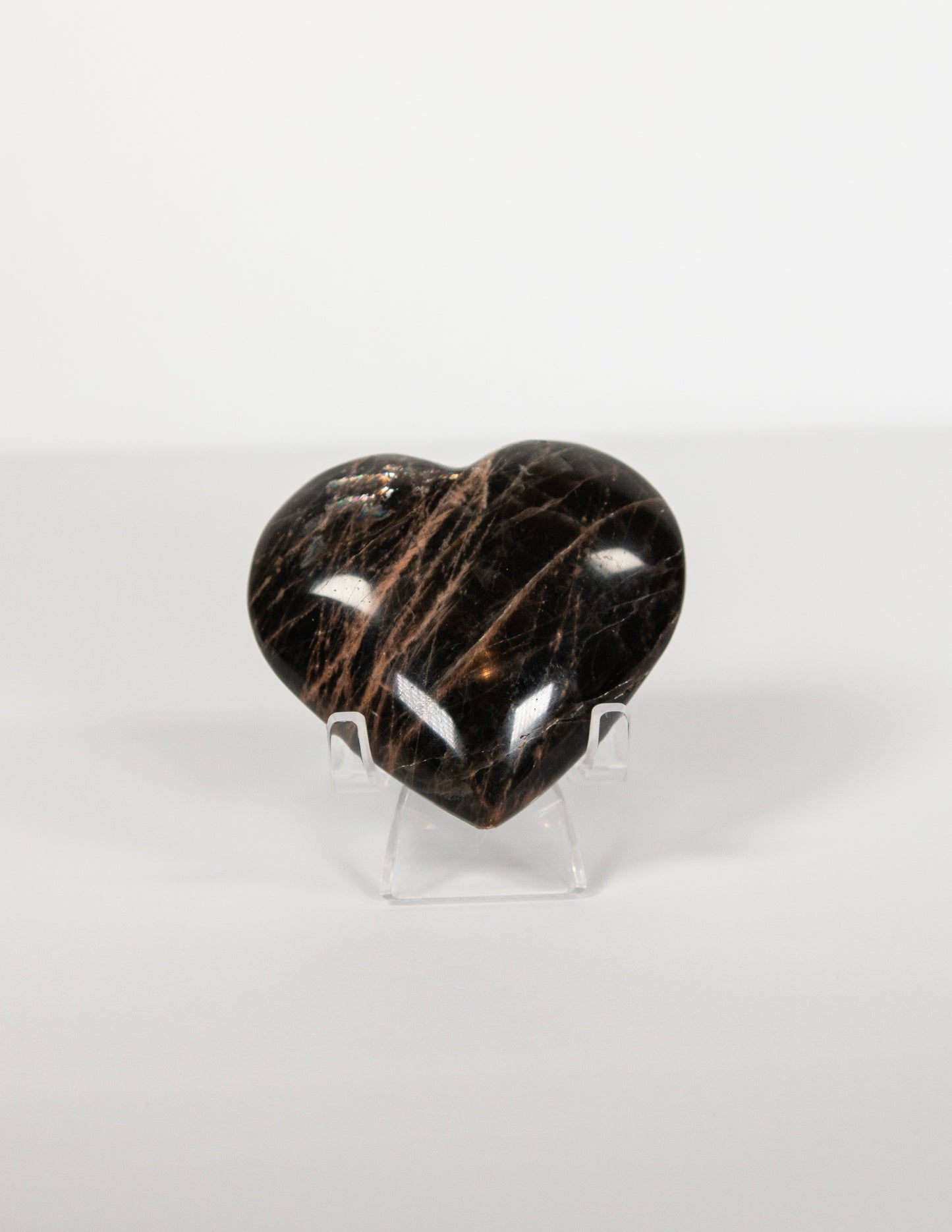 Black Moonstone Heart