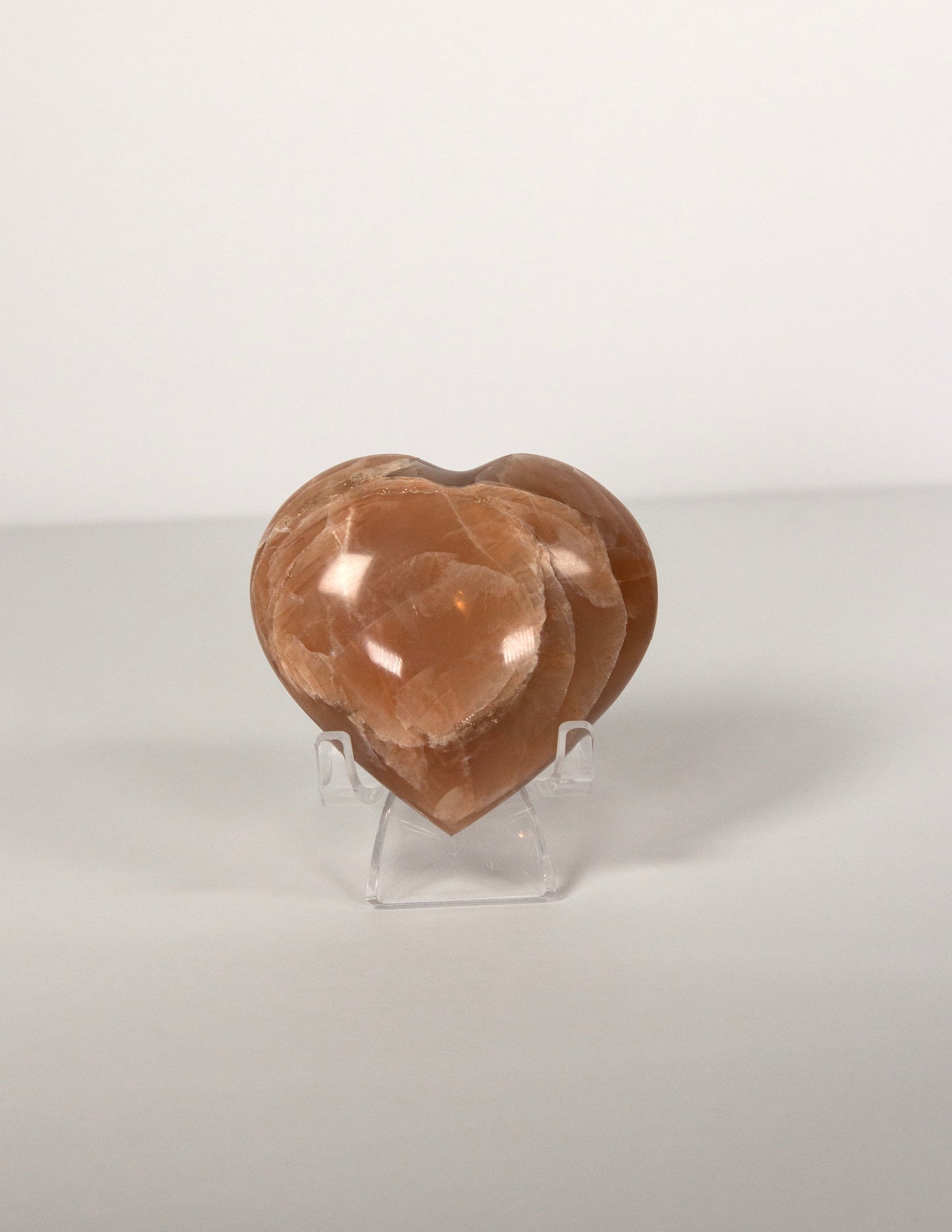 Peach Moonstone Heart