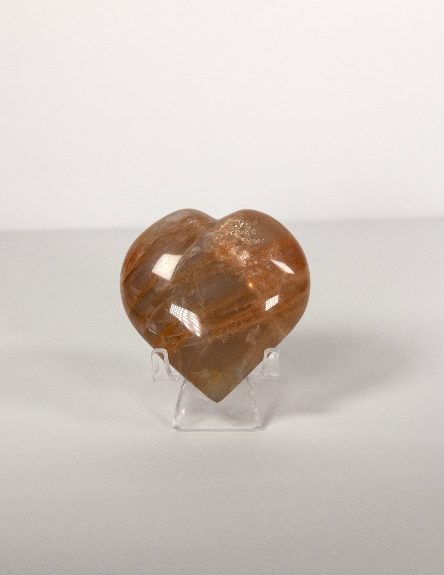 Peach Moonstone Heart