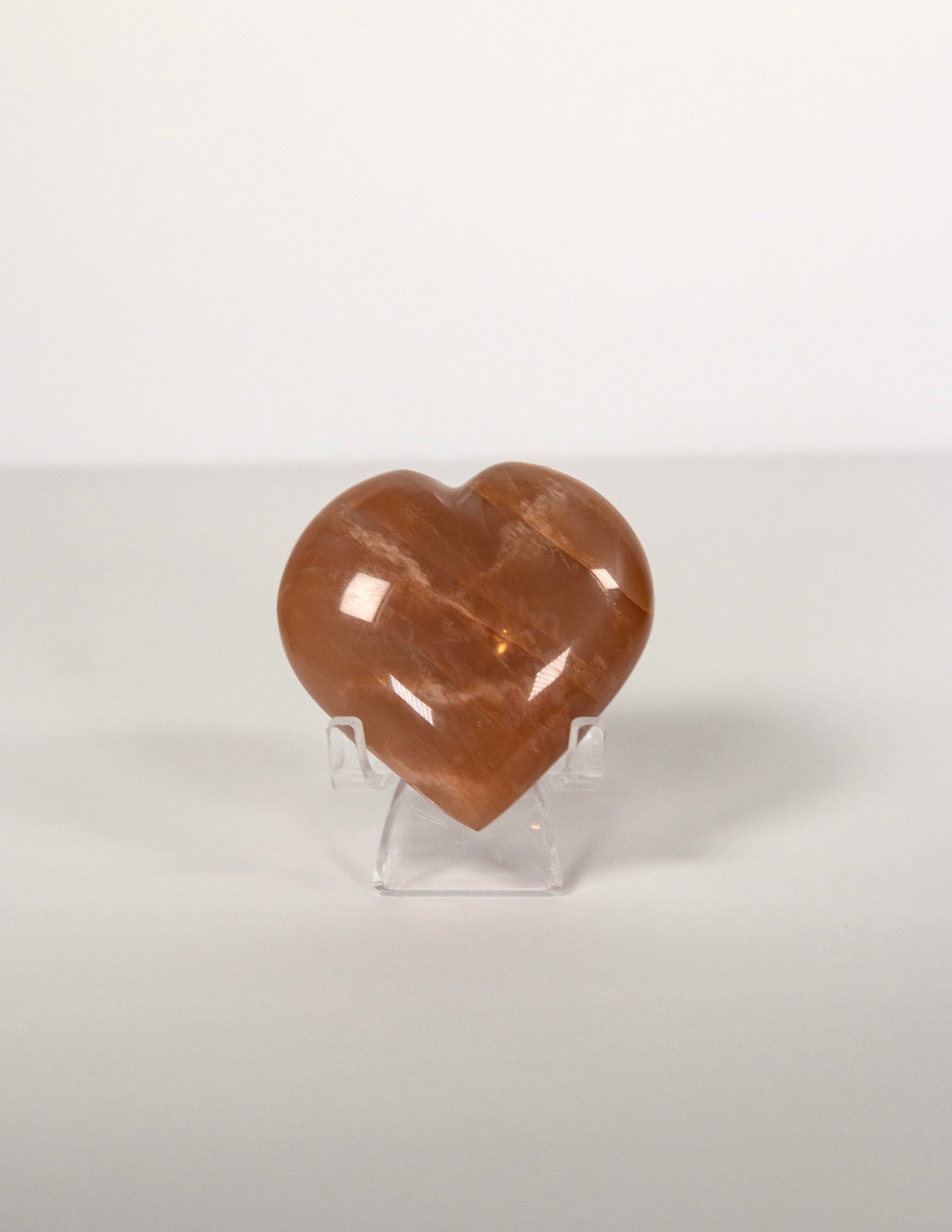 Peach Moonstone Heart