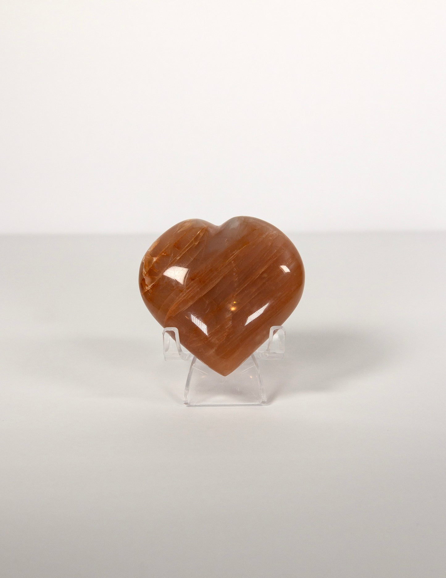 Peach Moonstone Heart