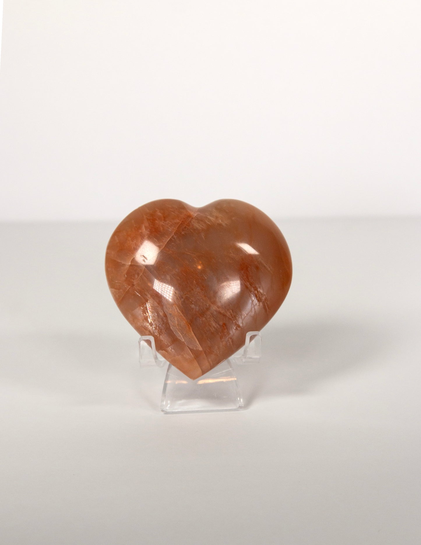 Peach Moonstone Heart