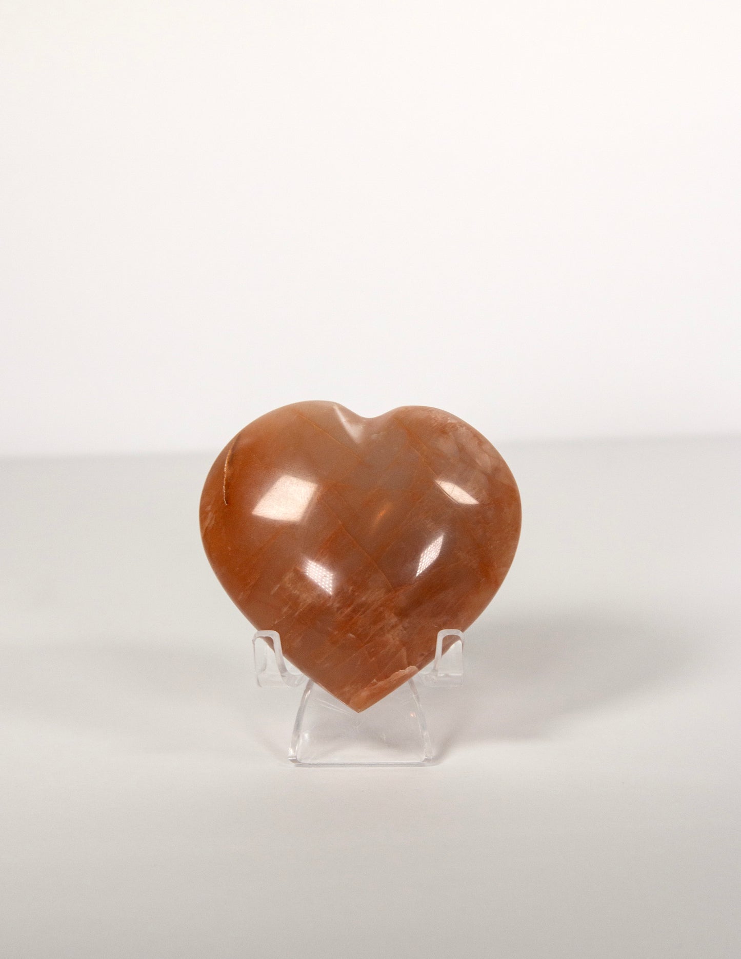 Peach Moonstone Heart