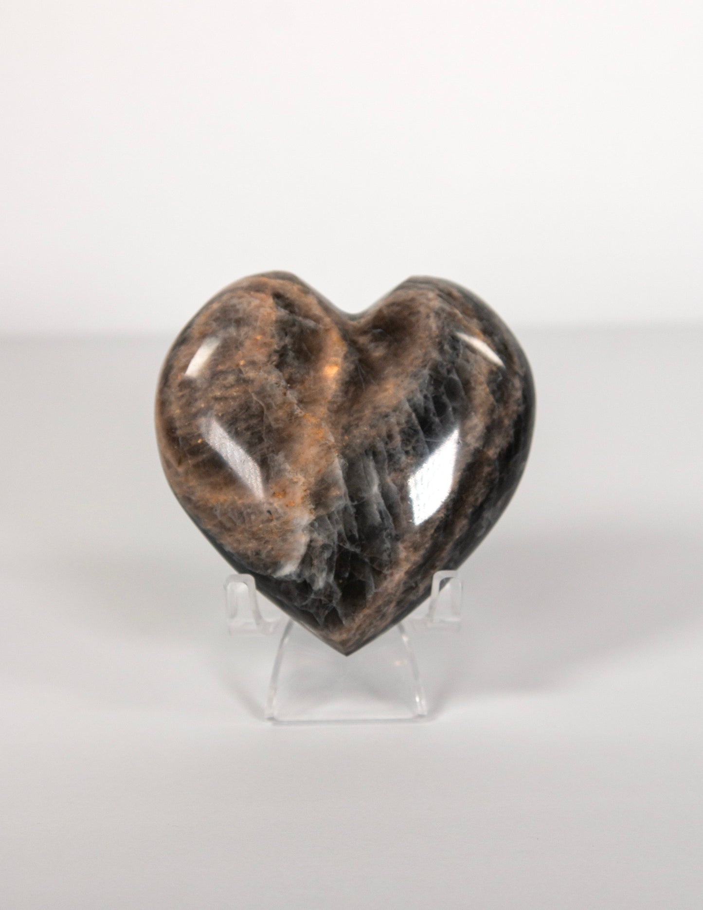 Black Moonstone Heart
