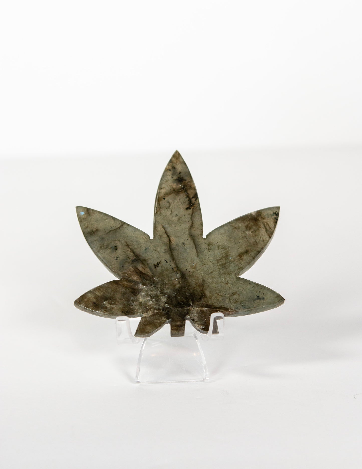 Labradorite Cannabis Leaf