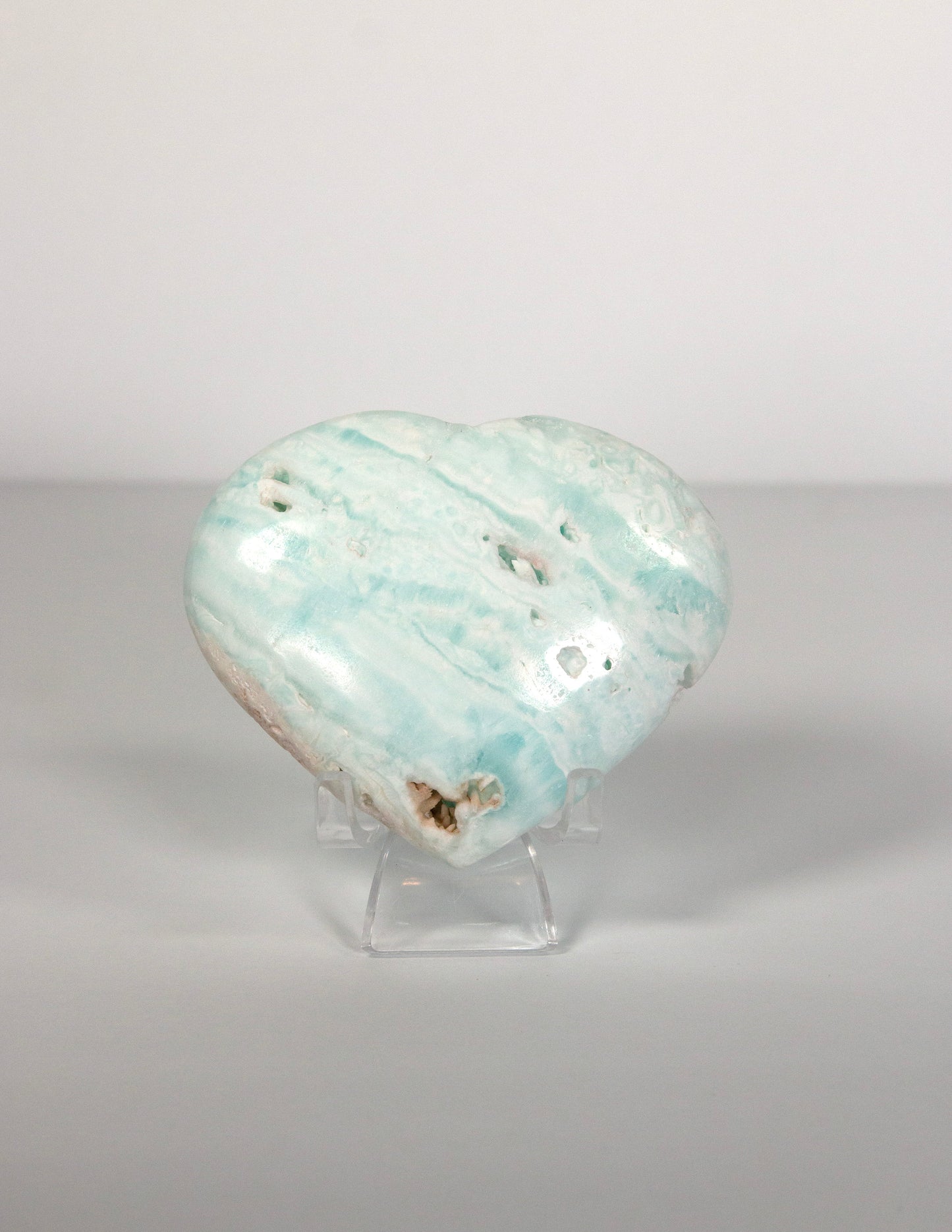 Caribbean Blue Calcite Heart