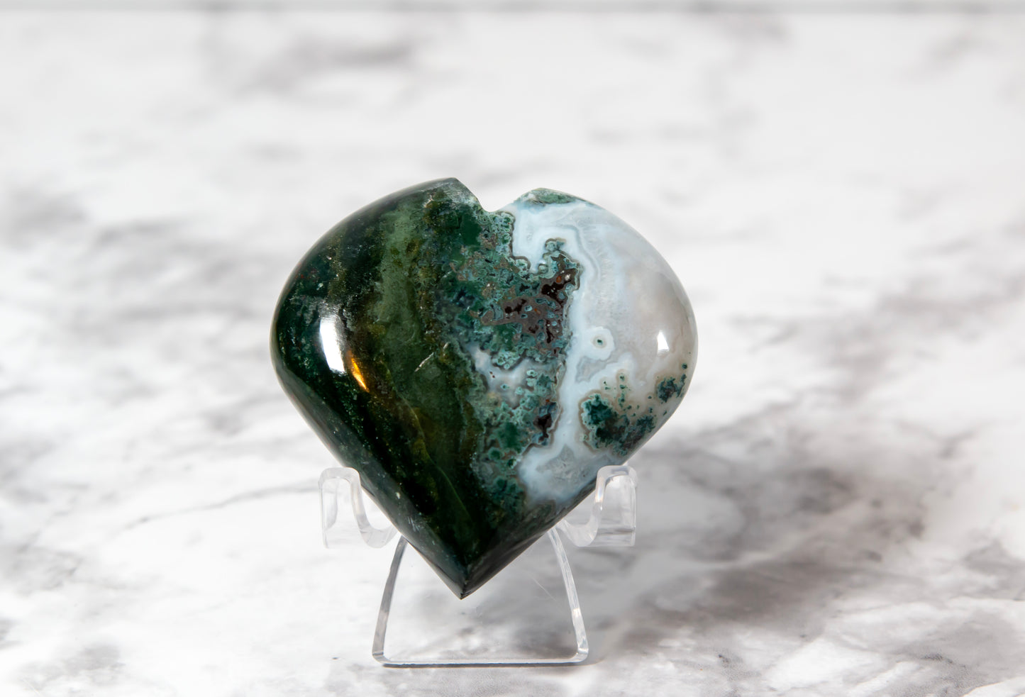 Moss Agate Heart