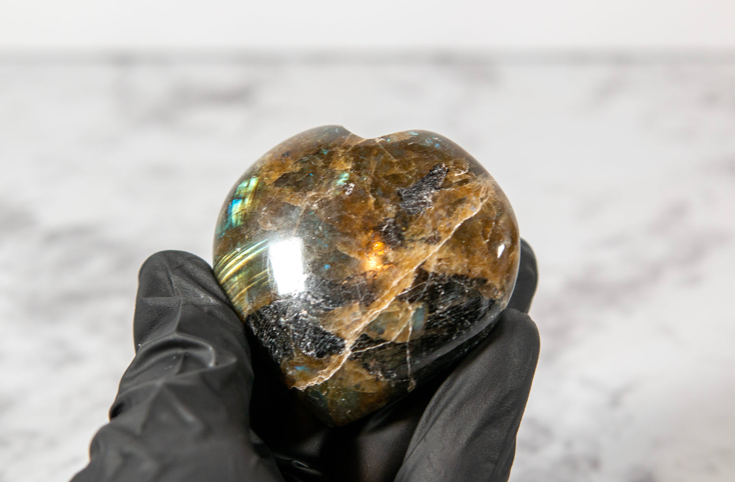 Labradorite Heart