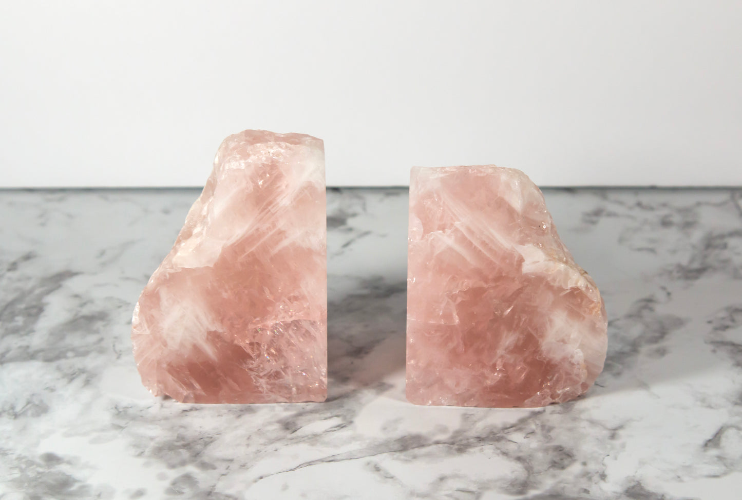 Rose Quartz Bookends