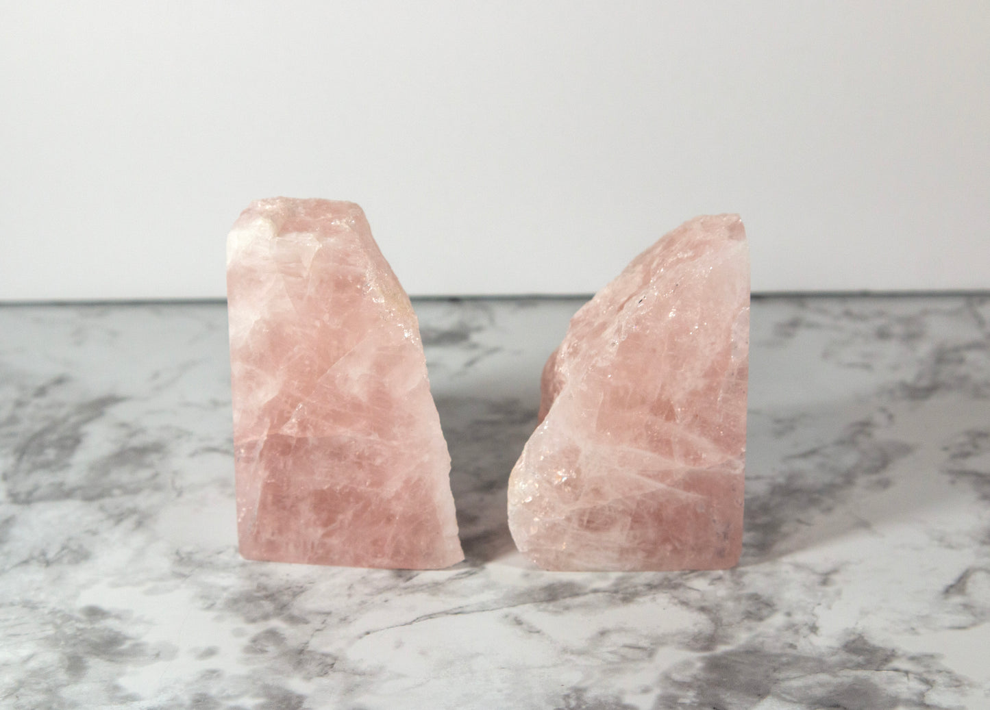 Rose Quartz Bookends