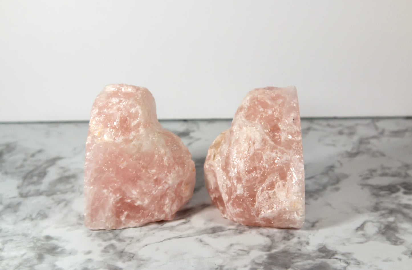 Rose Quartz Bookends