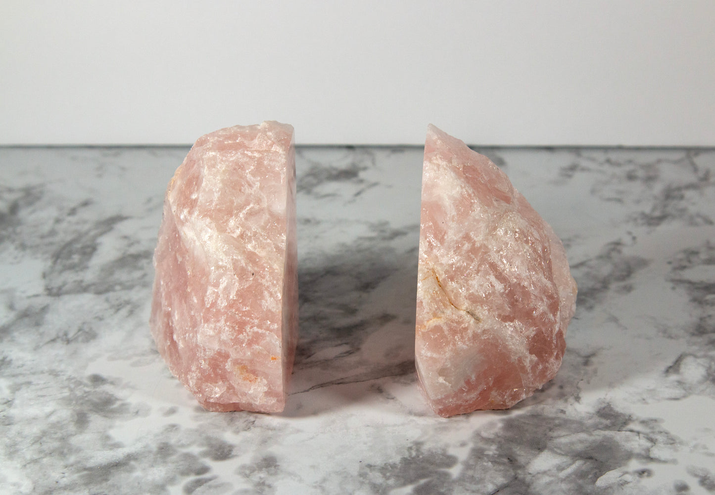 Rose Quartz Bookends