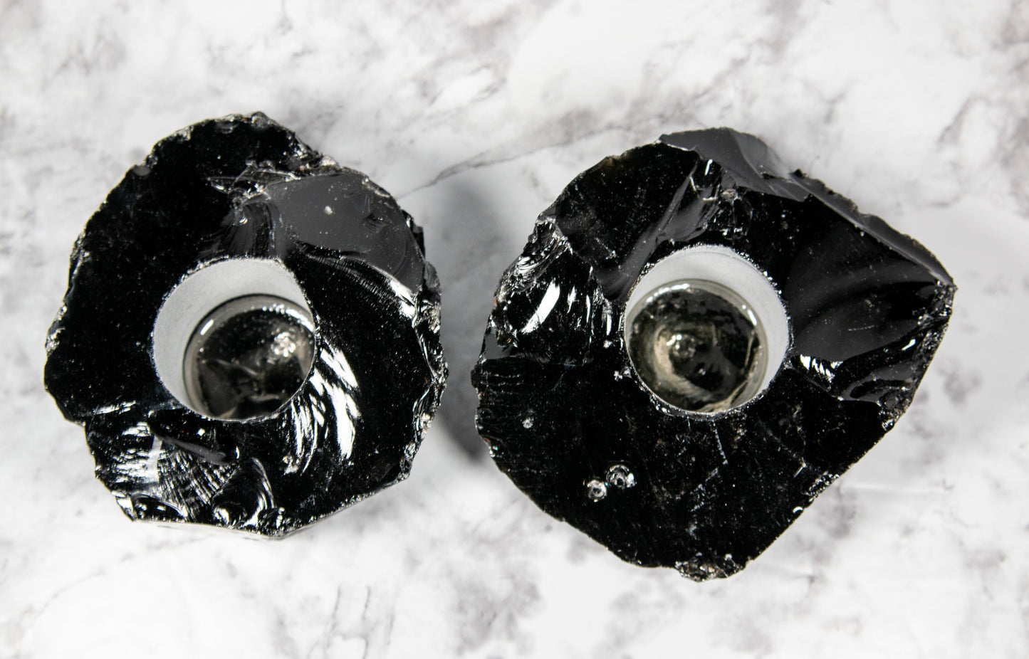 Black Obsidian Tealight Candle Holders