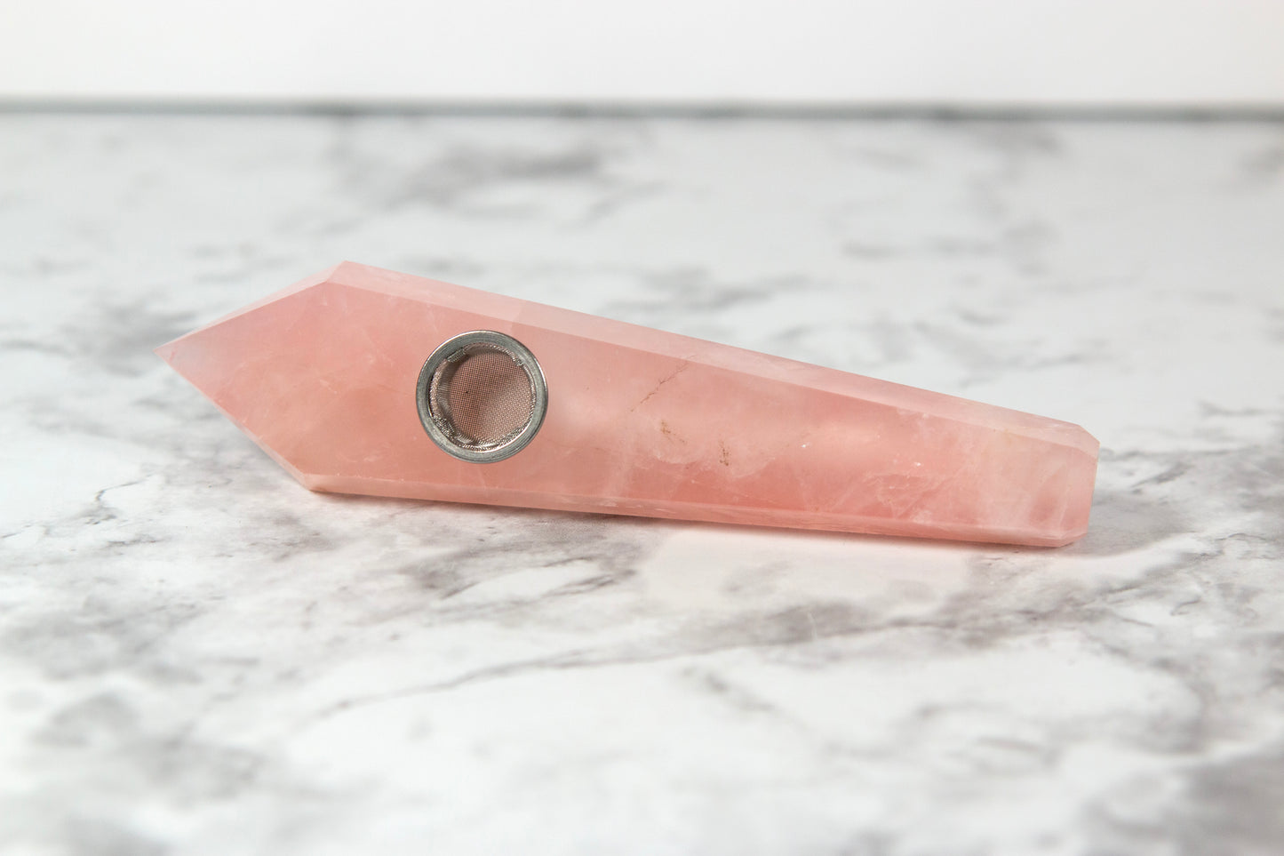 Rose Quartz Coffin Pipes