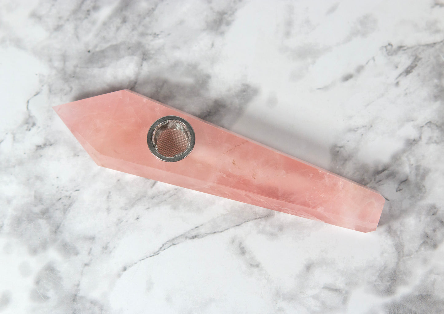 Rose Quartz Coffin Pipes