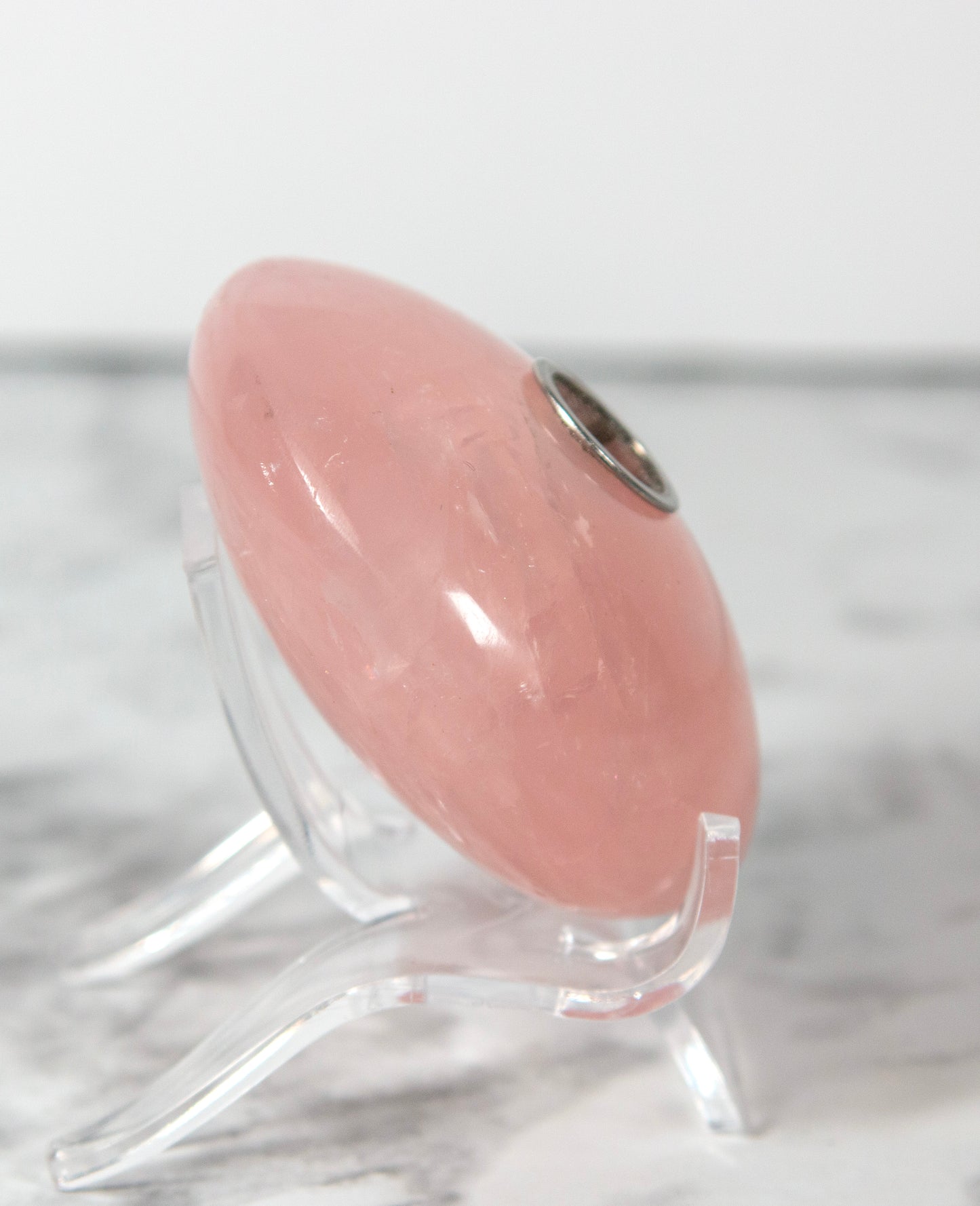Rose Quartz Palm Pipe