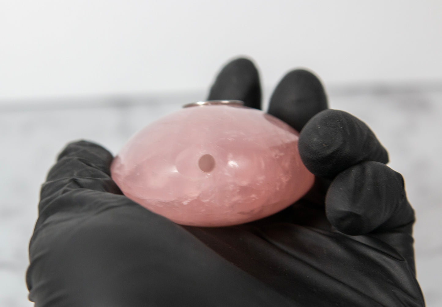 Rose Quartz Palm Pipe