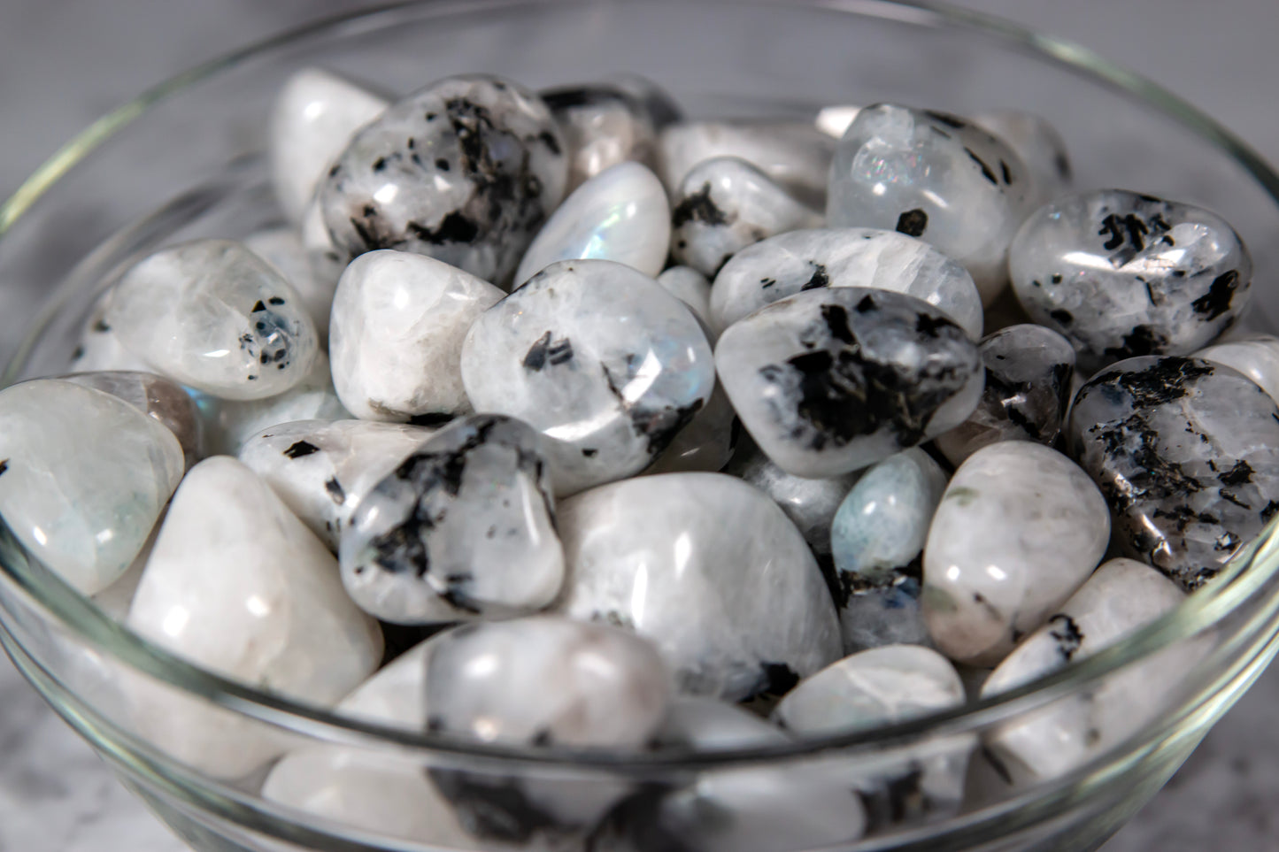 AAA Grade Rainbow Moonstone Tumbled Stones