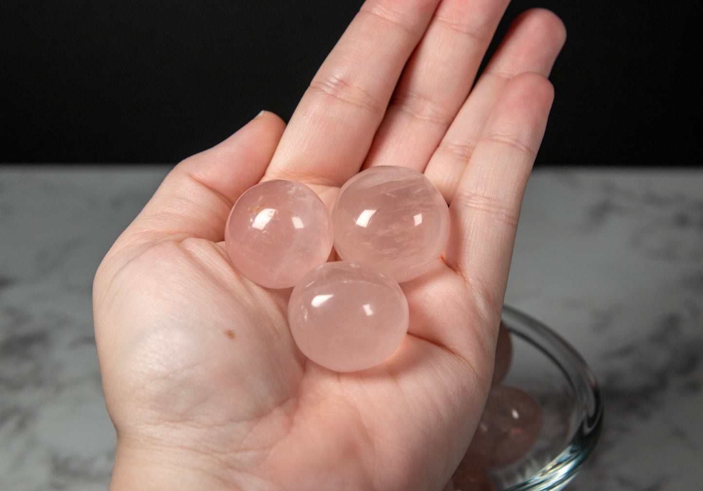 Rose Quartz Small Spheres